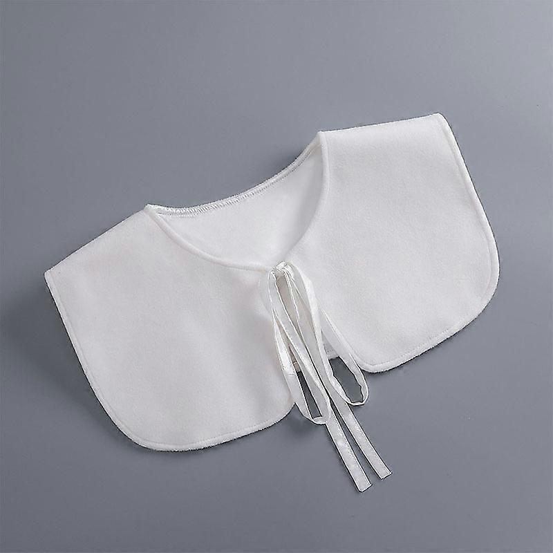 Detașabil dantelă păpușă fals guler femei cravată doamnelor alb șal wrap detasabil brodat rever fals guler haine accesoriu