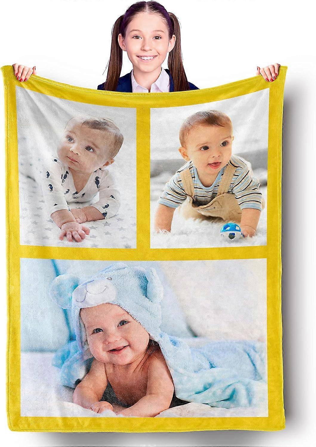 Skräddarsydda filtar med fototext för fäder, mödrar, personliga anpassade fru man flanellfleecefilt för soffa soffa sovrum vardagsrum -