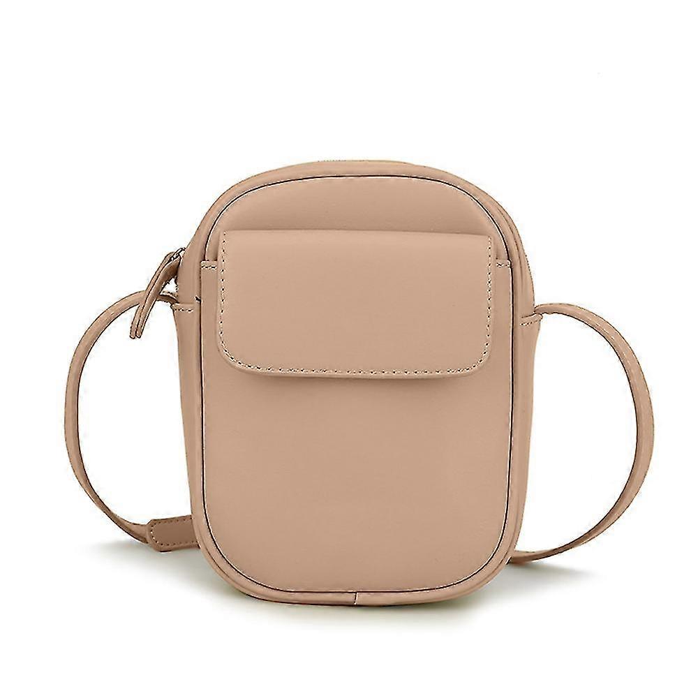 Pu Vertical Mobile Phone Bag Fashion Simple Mini Diagonal Small Bag Soft Leather Satchel