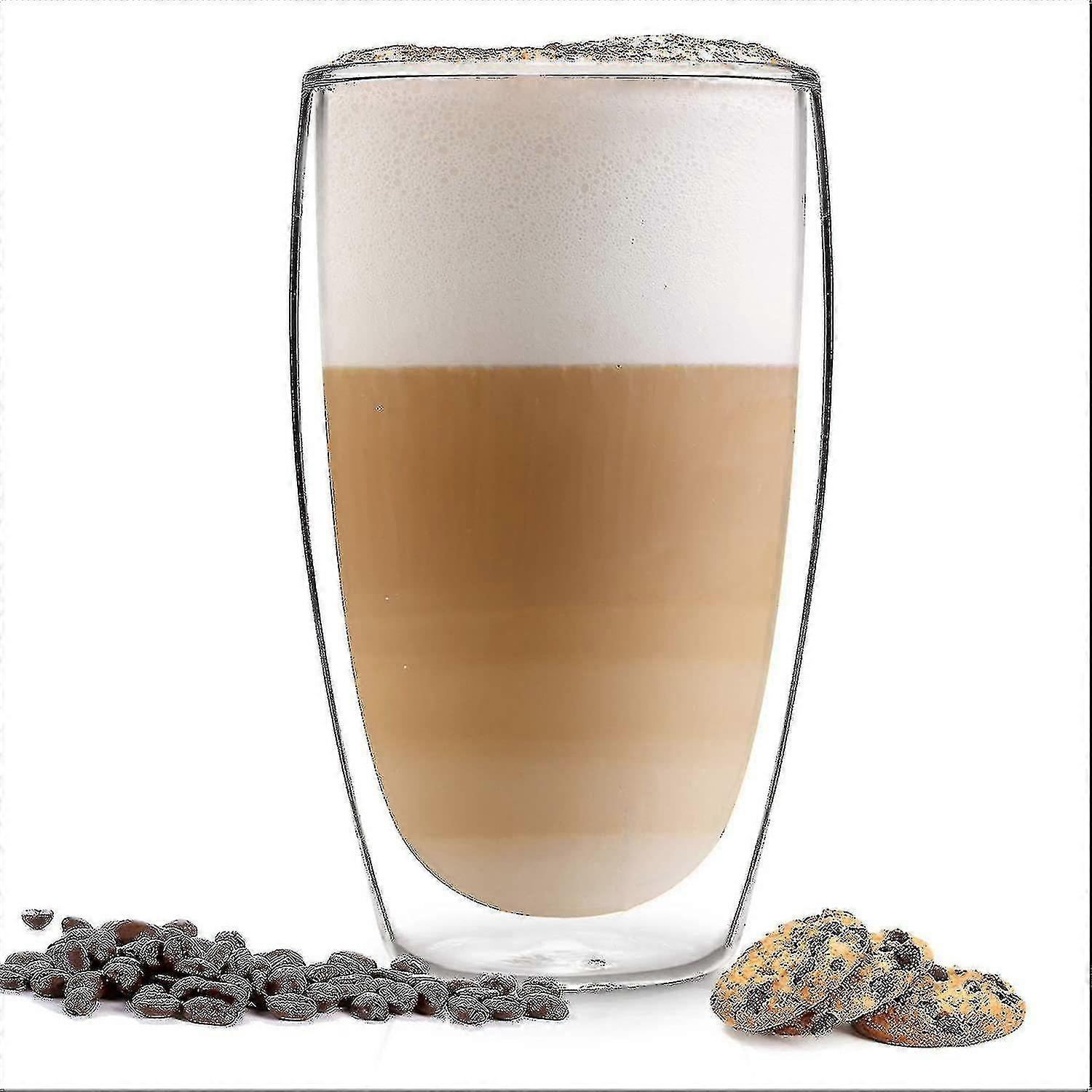 2023 - Design Latte Macchiato Glasses (4 X 330ml) - Verres à double paroi en verre borosilicaté