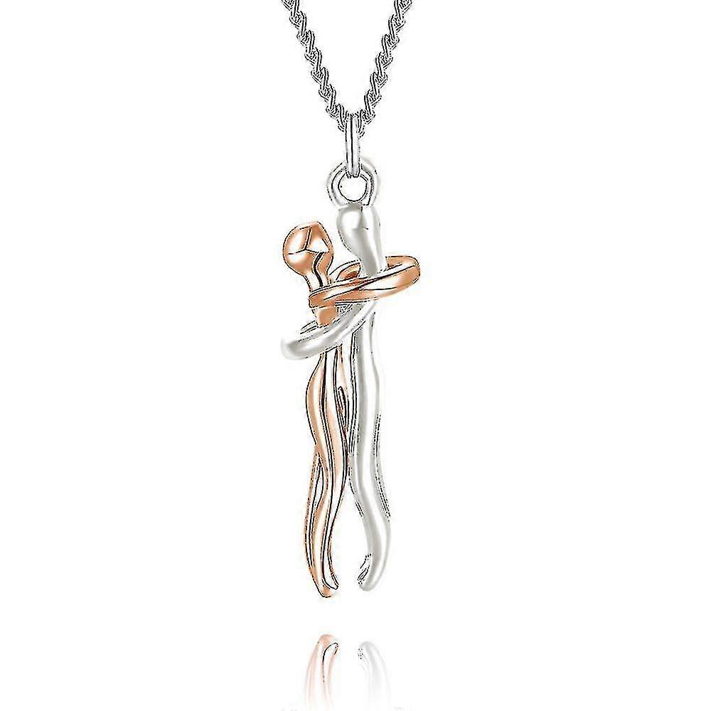 Affectionate Hug Necklace Couple Necklace