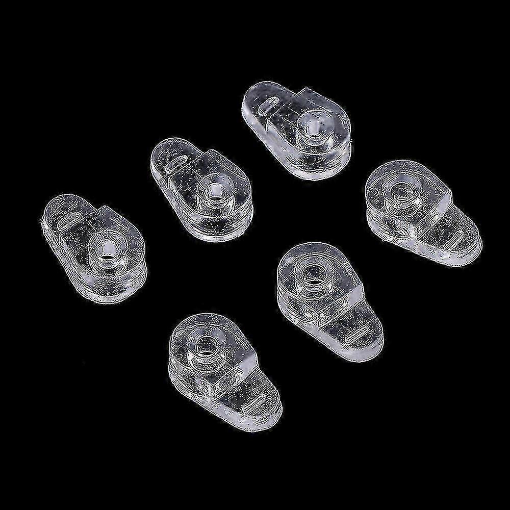 100pcs Plastic Glass Retainer Transparent Mirror Cabinet Fix Clips