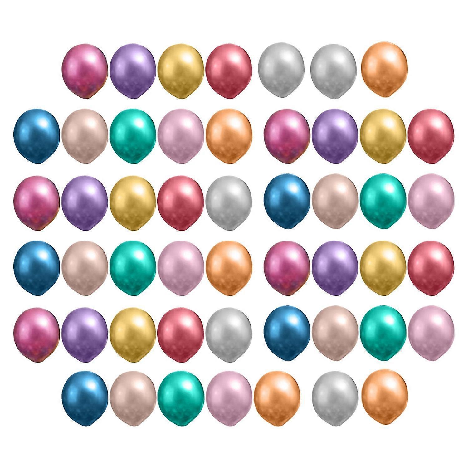 50 Pcs Latex Balloons Solid Color Balloons Glitter Balloons Metallic Color Balloons 10 Inch/12 Inch