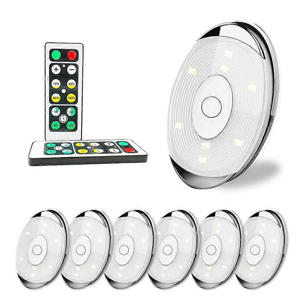 LED Puck Light, Wireless Battery Operated LED Cabinet Light with Remote Control