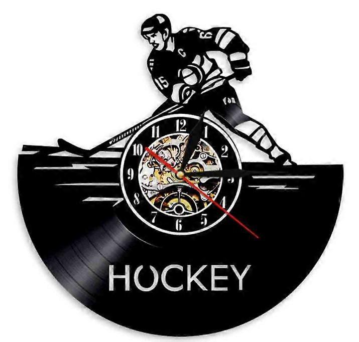 Hockey Vinyl record wall clock