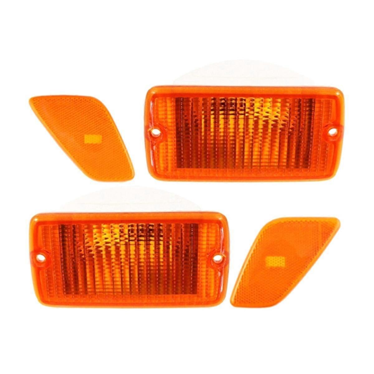 Car Front Bumper Turn Signal Light & Front Side Marker Light Housing Shells for TJ 1997-2006