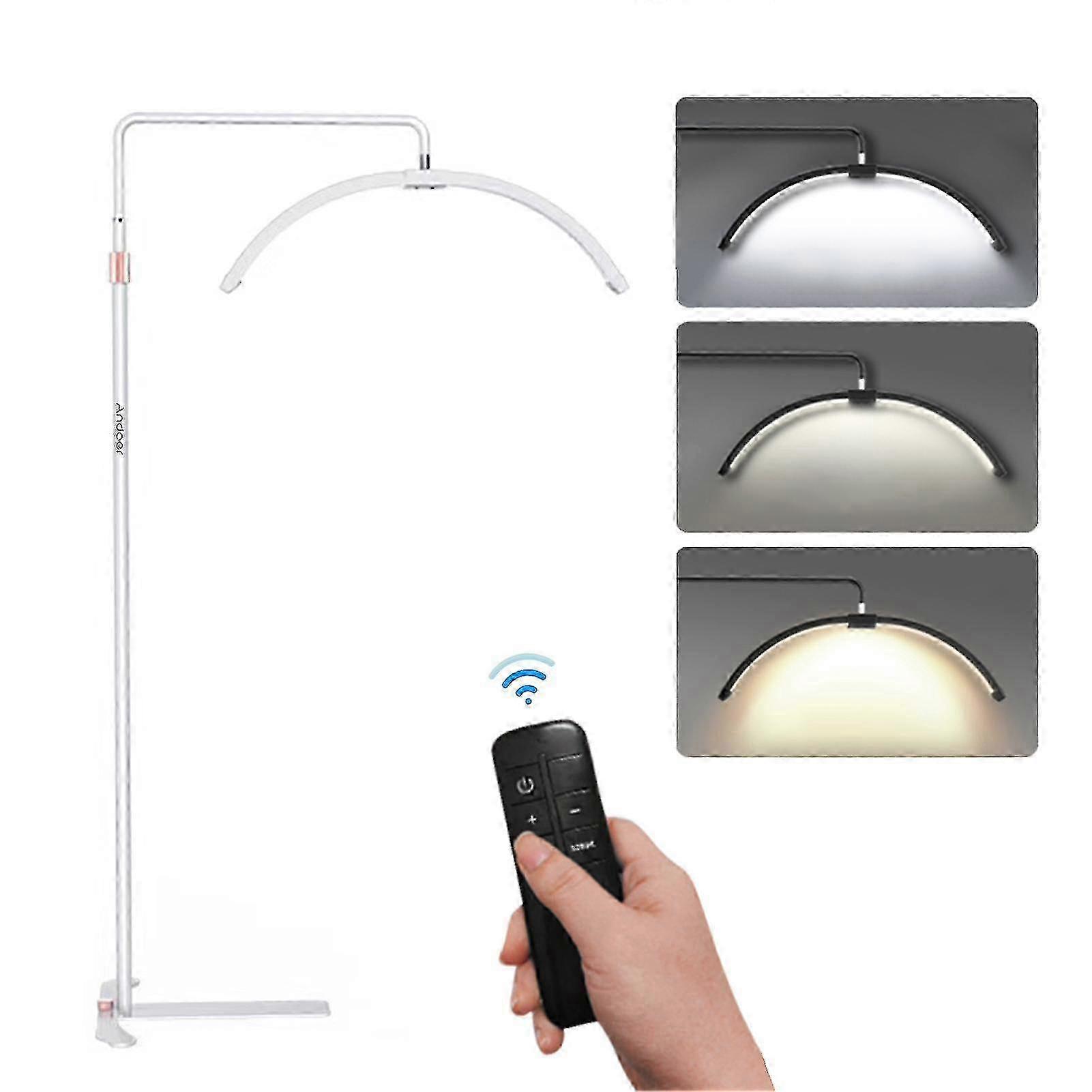 andoer HD-M5X 36W gulv LED-videolys halvmåneformet fylllys 3000K-6000K dimbar med - JA