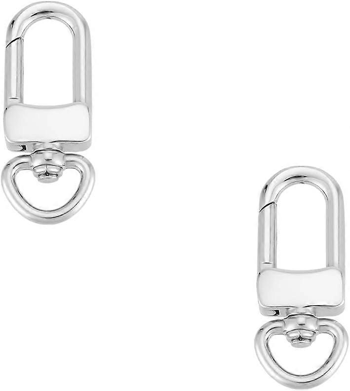 2Pcs 36mm Long Swivel Snap Hooks Stainless Steel Spring Clips Metal Flag Pole Clips Lobster Claw Clasp Lanyard Snap Hook DIY Accessories for Bag Keych