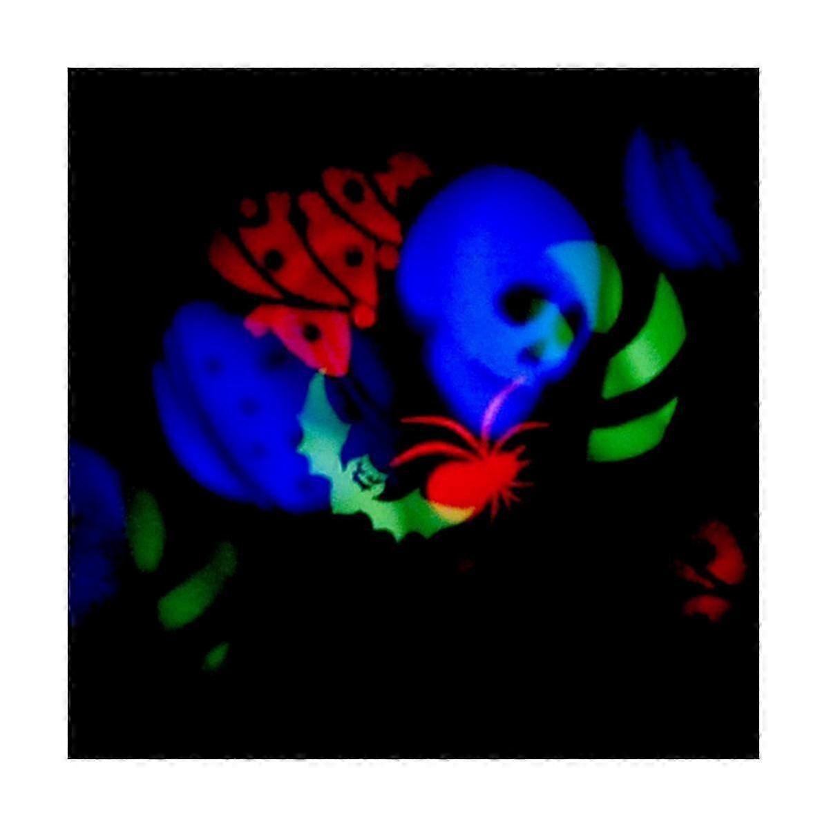 Led Snowflake Projection Light 12 Gauge 4 Led Halloween Light Rotating Decoration Laser Stage Light