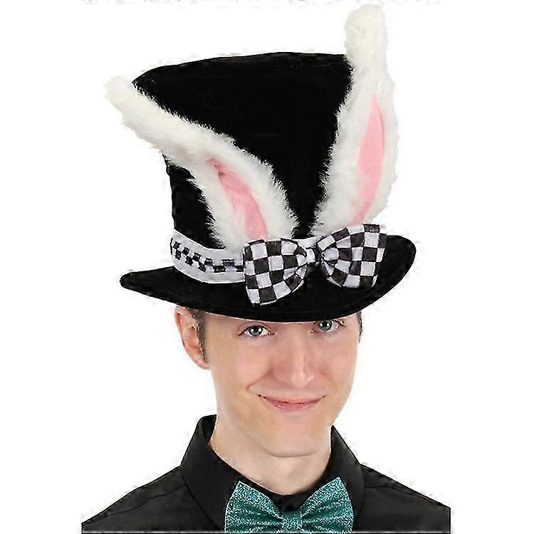 Bunny Ear Top Hat Performance Plush Hat Easter Dress Black Top