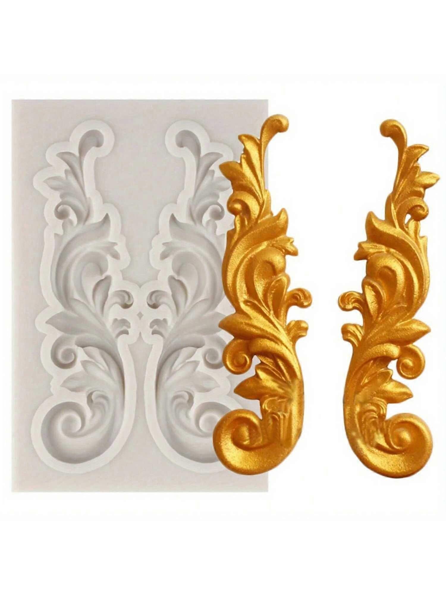 ヨーロピアンスタイルのレリーフシリコンモールドボーダーフォンダンモールドウェディングデコレーションツールガムペーストモールドクレイモールド