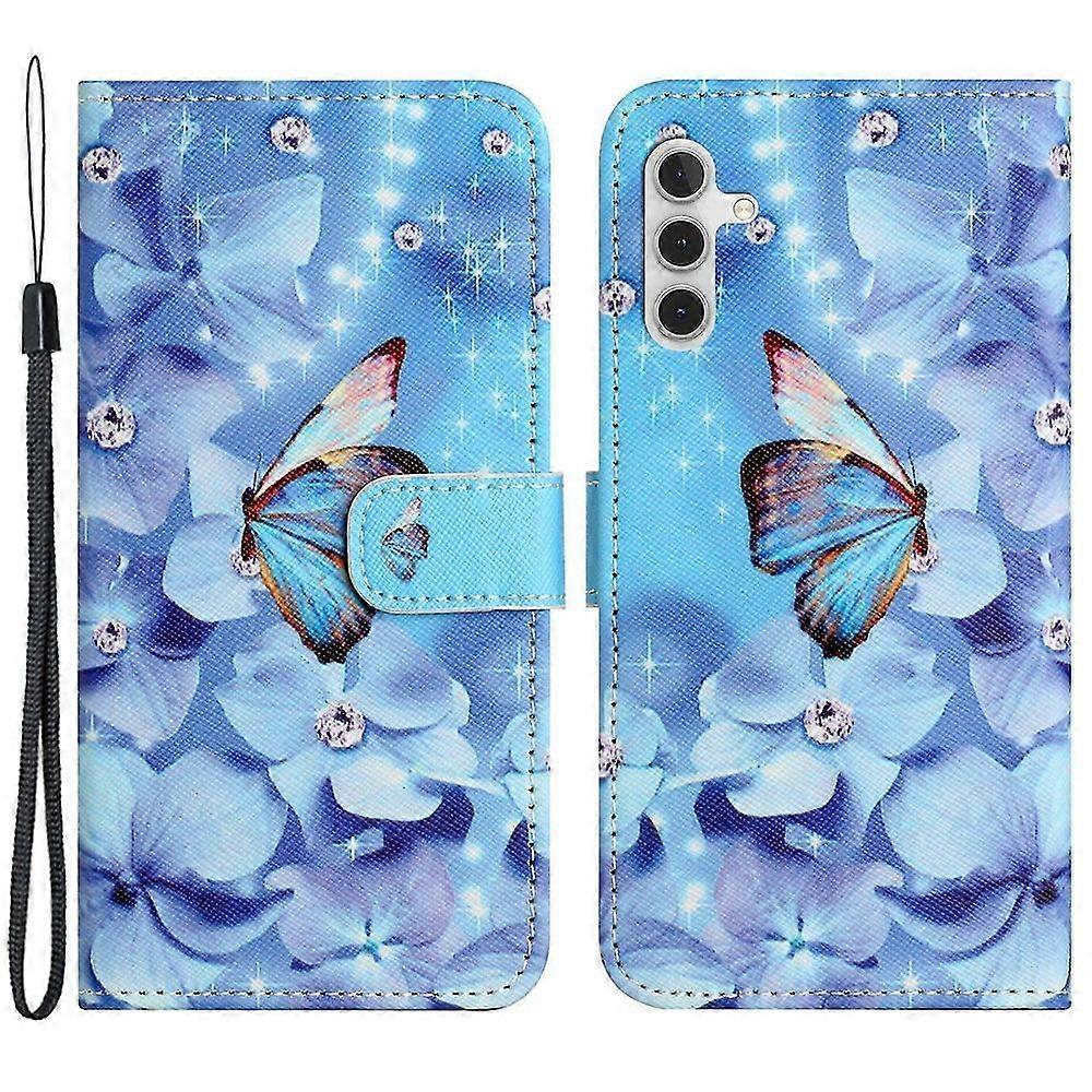 For Samsung Galaxy A55 5G Protective Case 3D Crosshatch PU Leather Wallet Cover