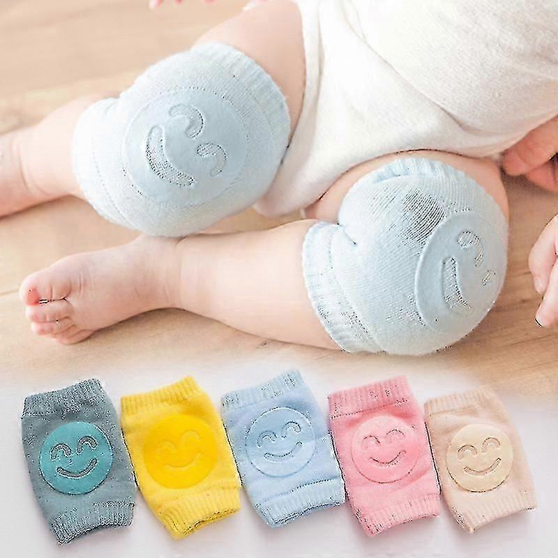 5pairs Knee Pads Child Safety Crawling Elbow Pad Toddler Accessories Smile Knee Pads Protector Safety Knee Leg Warmers