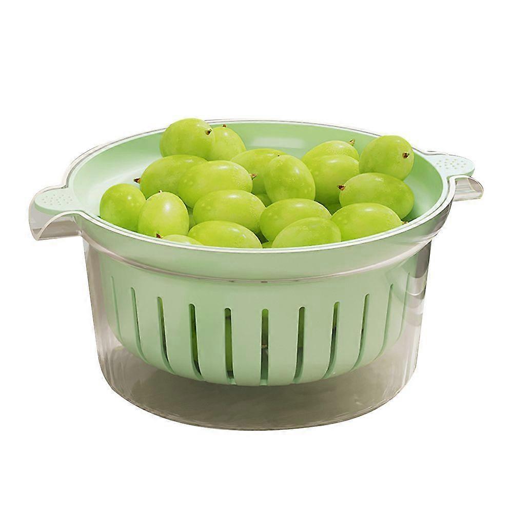 Double Layer Sink Drain Basket with Handle Large Capacity Food Grade BPA Free Strainer Basket Kitchen Colanders Bowl Set