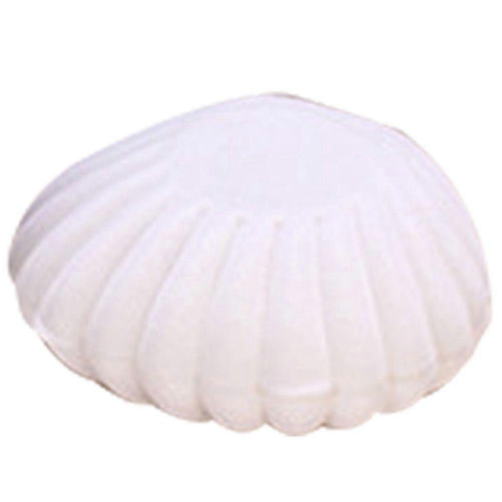 Mini Portable Shell-Shape Solid Color Storage Box Decoration Jewelry Container Holder (White)
