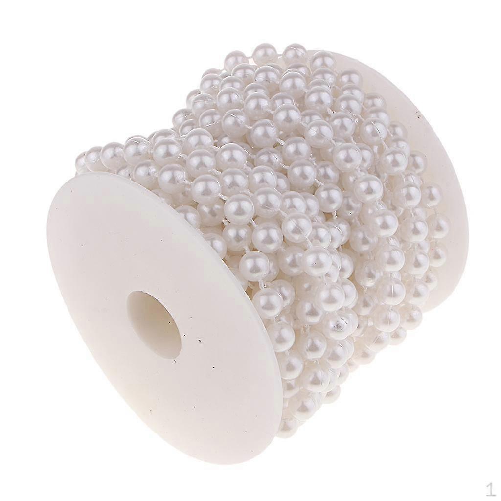 10m/32ft/10.9yard Per Roll Pearl Bead Chain, for DIY Christmas Tree, Party