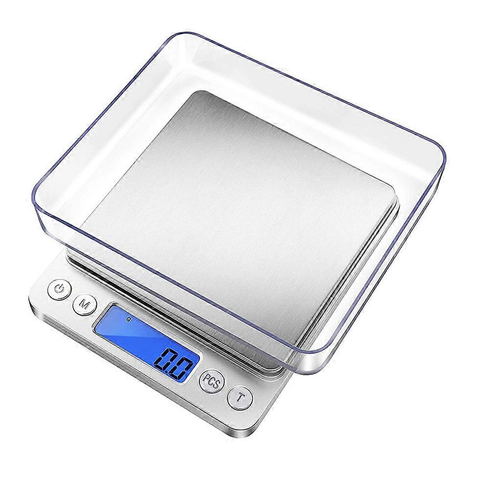 Kitchen Scale, Precision Scale, 2000g/0.1g Portable Scale with Tare and Count Function, Backlit LCD Display
