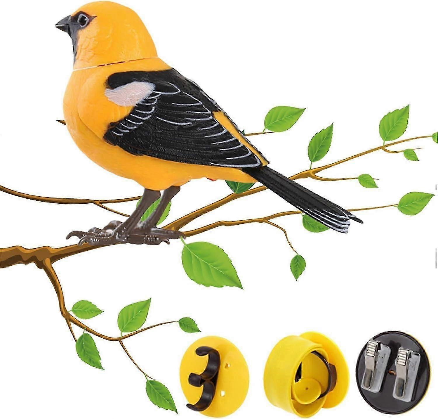 Electric Singing And Chirping Bird Toy,realistic Cute Interactive Bird Toy And Decoration,motion And Sound Activated Operated Bird Style 3