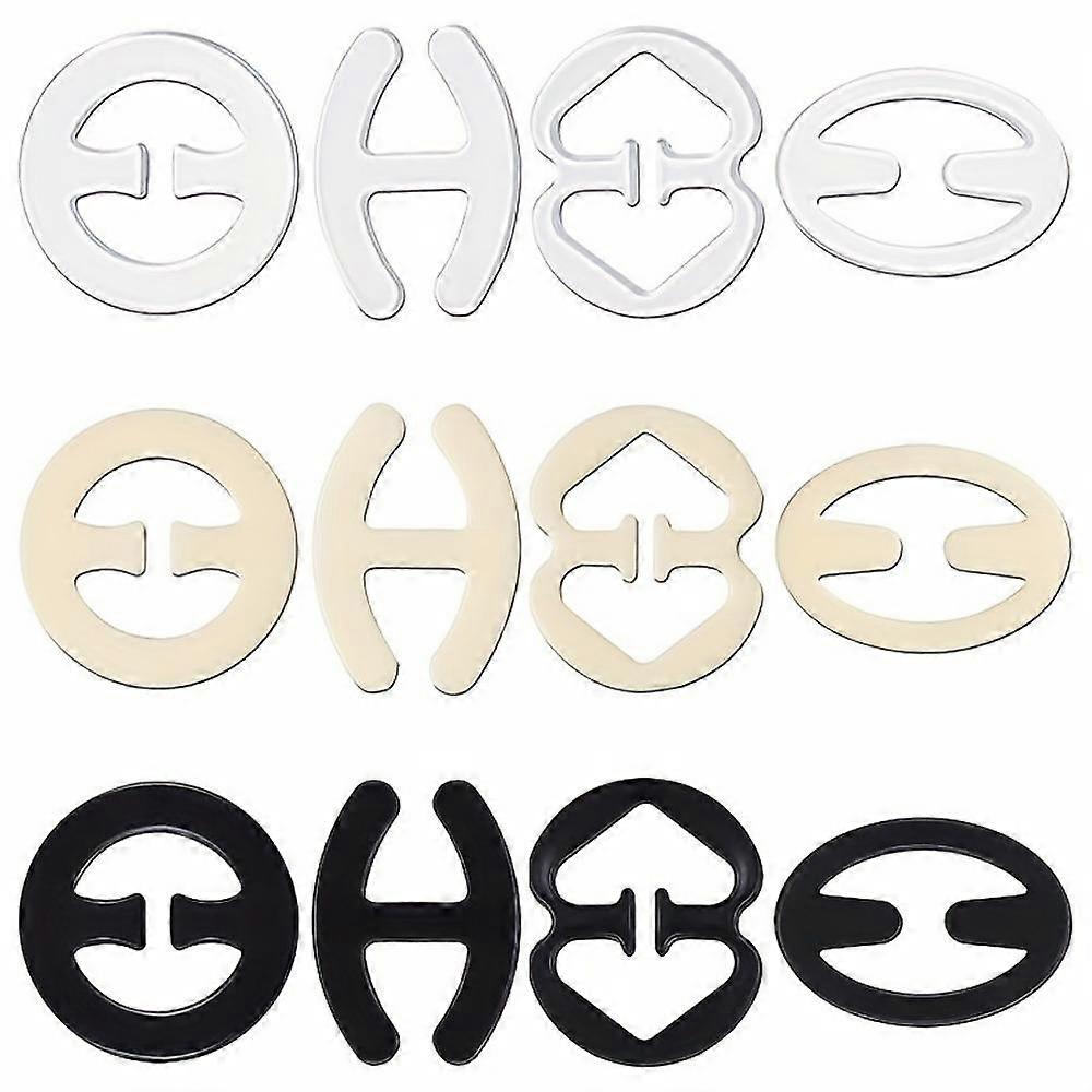 12pcs Invisible Bra Strap Clips, Non-slip Buckles Conceal Bra Straps For Braless Look.