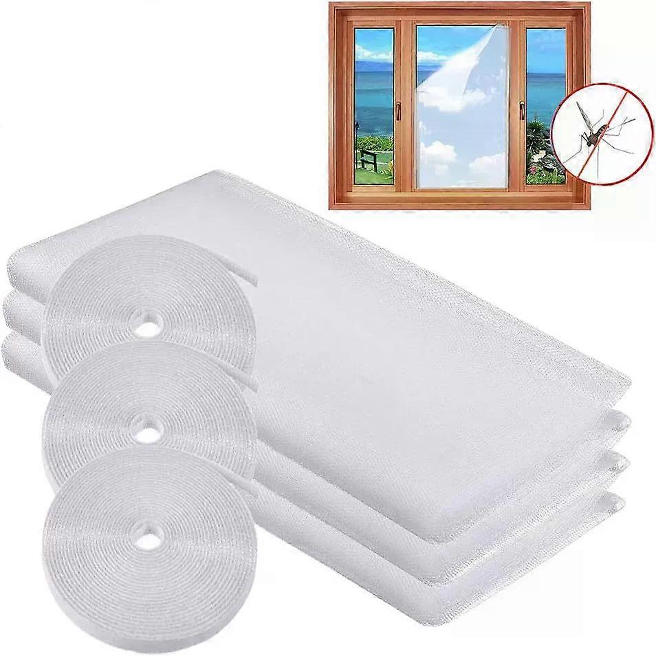 Mosquito Net, Window Screens, 3 Pack 130cm x 150cm Window Protection Insects Mosquito Net Windows, White
