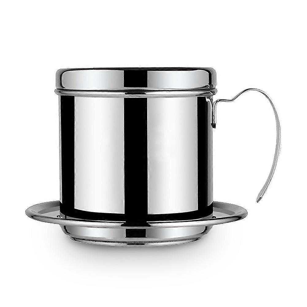 Stainless Steel Vietnamese Coffee Drip Filter Maker Phin Infuser - Durable 6-Cup Brew System with Fine Mesh Design