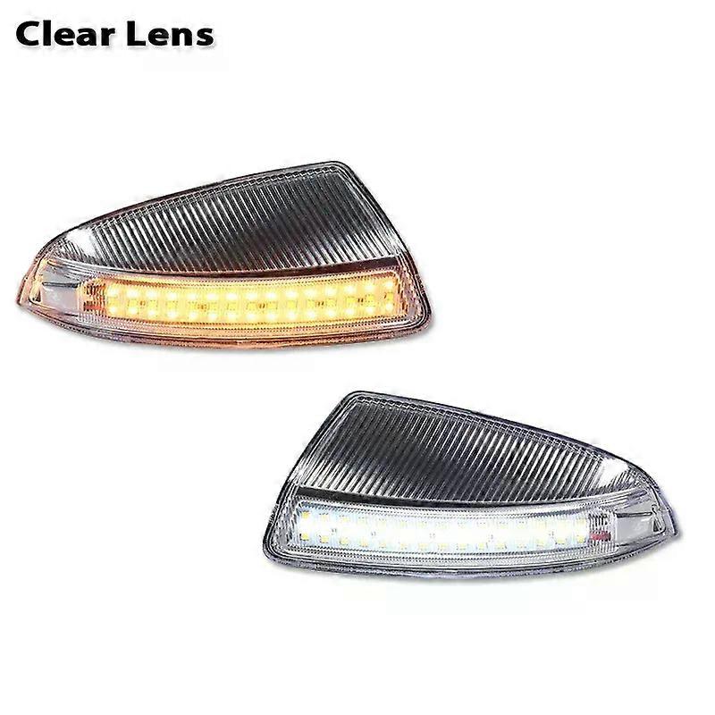 Applies to 2x White/Amber Sequential Flash LED Side Mirror DRL Turn Signal Light Assembly For Mercedes Benz W164 ML350 ML450 ML500 Vito W63
