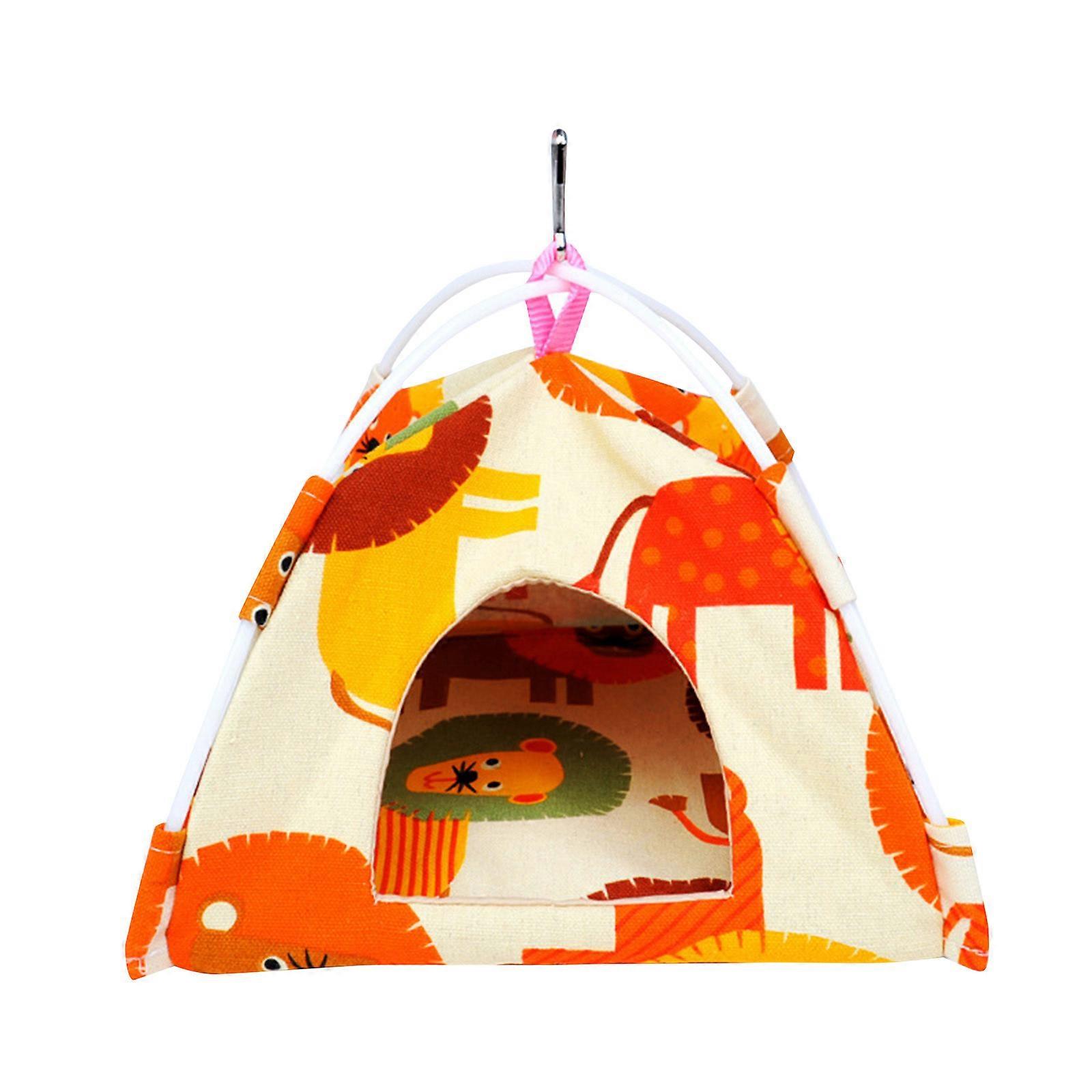 Small Print Parrot Pet Hanging Canvas Tent Floor Hanging Bird Tent