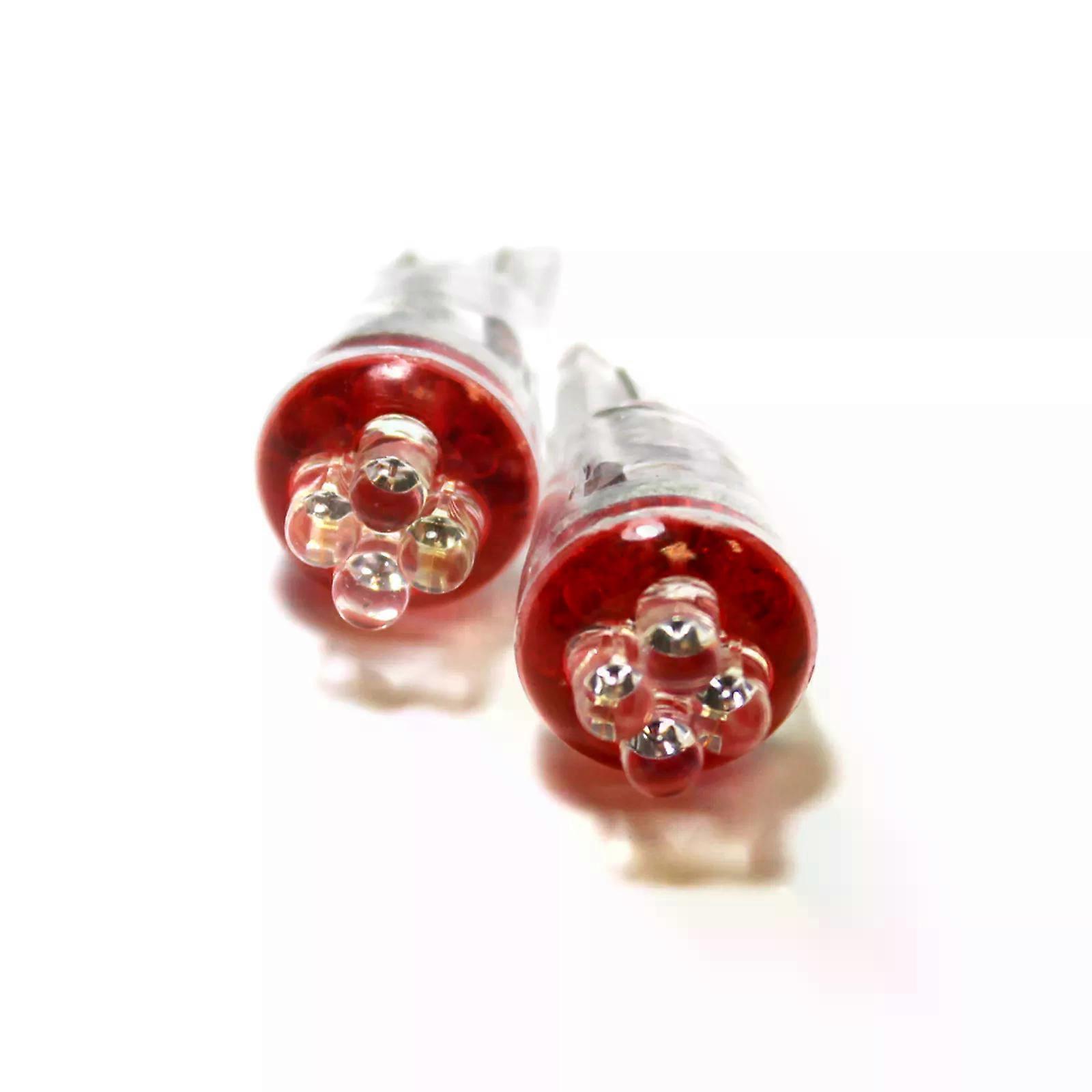 Mercedes 100 631 501 Red 4-LED Xenon Bright Side Light Beam Bulbs Pair Upgrade