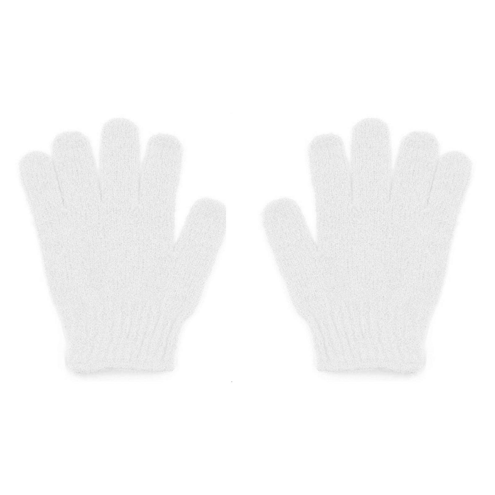 Douche Bain Gommage Gants Brosse Corporelle Élimination Peau Morte Nettoyant Corps Nettoyant Exfolier Peeling Gant Salle de Bain Soin du Corps Outil Blanc