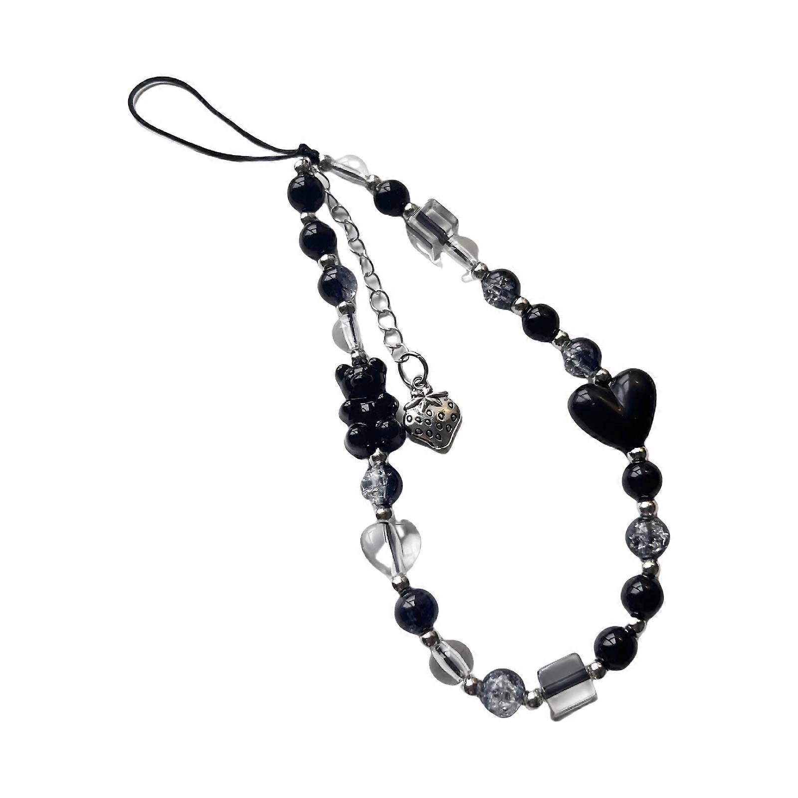 Stylish Heart Mobile Lanyard Key Holder with Elegant Charm Pendant for Personalization Styles Daily Casual Use