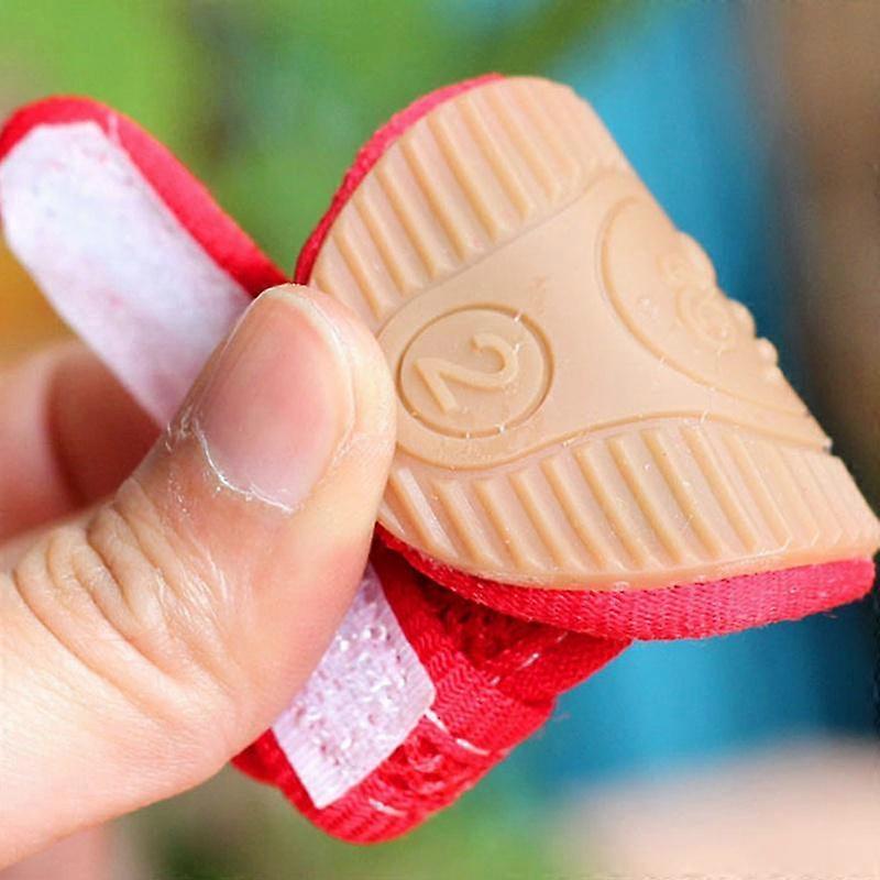 4pcs/lot Cute Soft Anti-Slip Summer Pet Shoes Small Dog Sandals Mesh Puppy Breathable Sandals