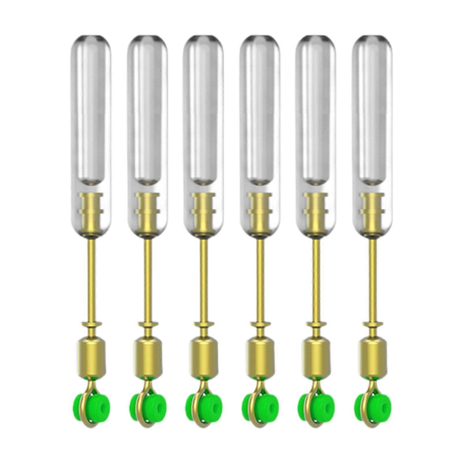6Pcs Fishing Float Adapters Float Waggler Adaptors Swivels Rotating Portable