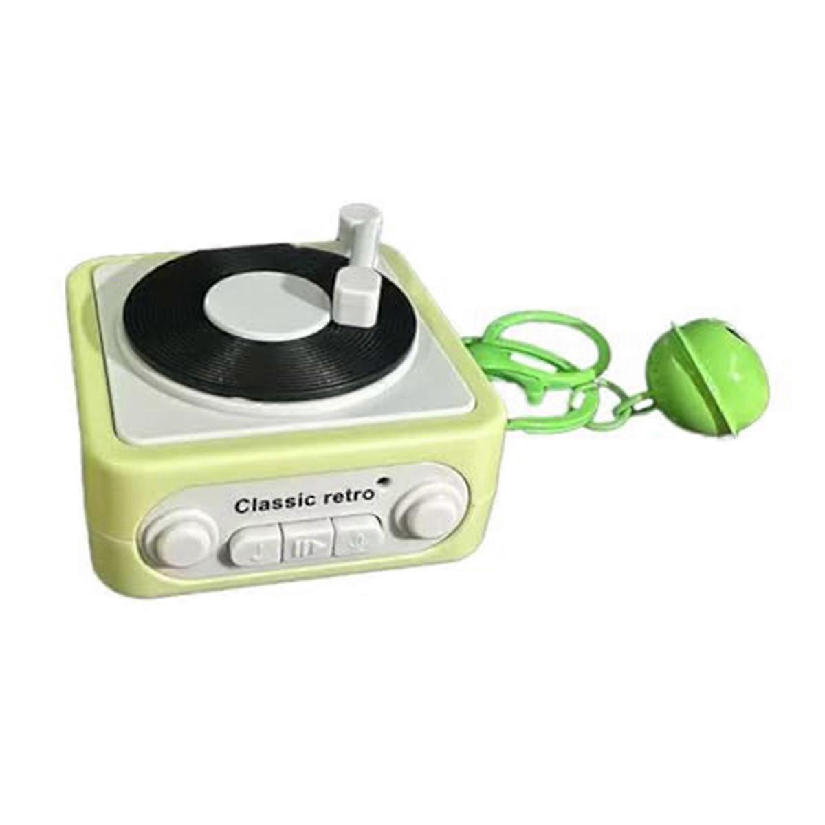 Mini Retro Tape Recorder Keychain Portable Keychain Green