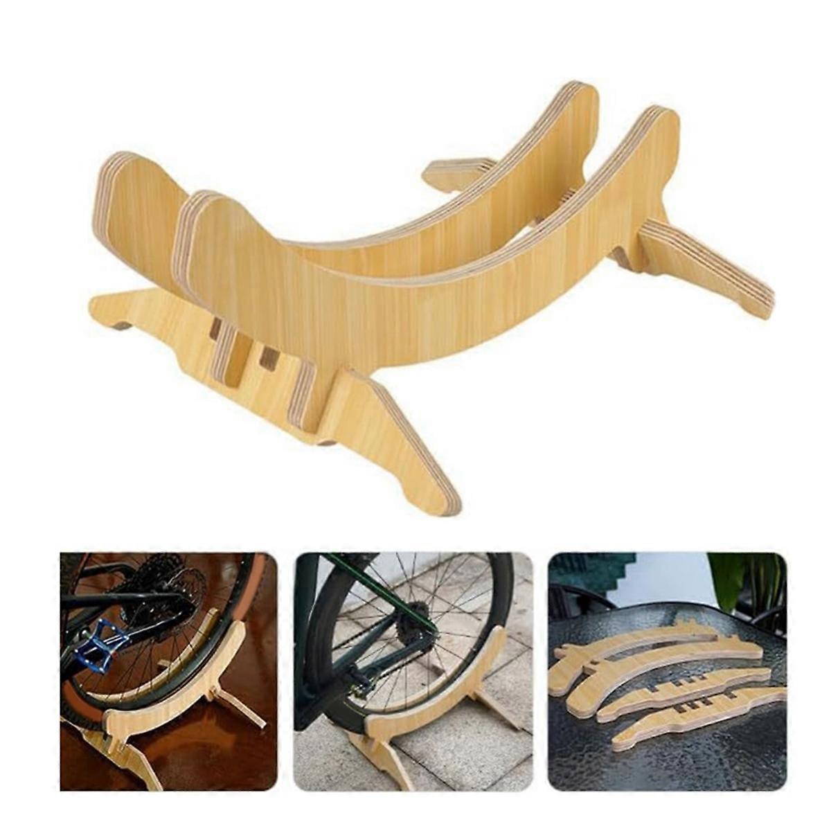 Wood Bicycle Display Rack Multi-slot Adjustment Display Stand