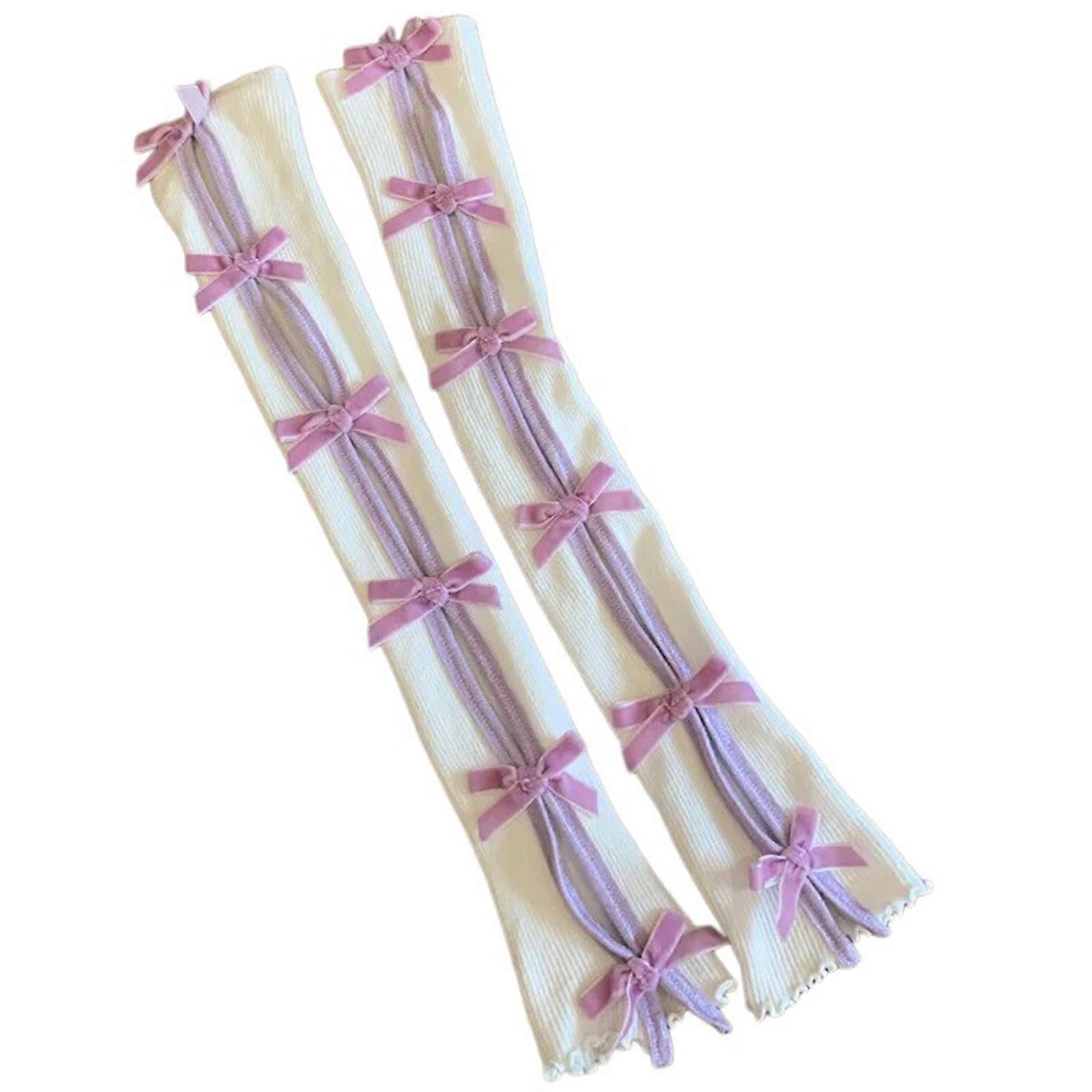 女性のための植毛蝶結びアームスリーブティーンズガールエレガントくり抜かれた装飾的なスリーブJKアーム装飾パーティーオーバースリーブ