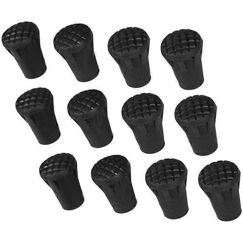 12 Pcs Extra Durable Rubber Replacement Tips (Replacement Feet/Paws/Ferrules/Caps) for Trekking Poles