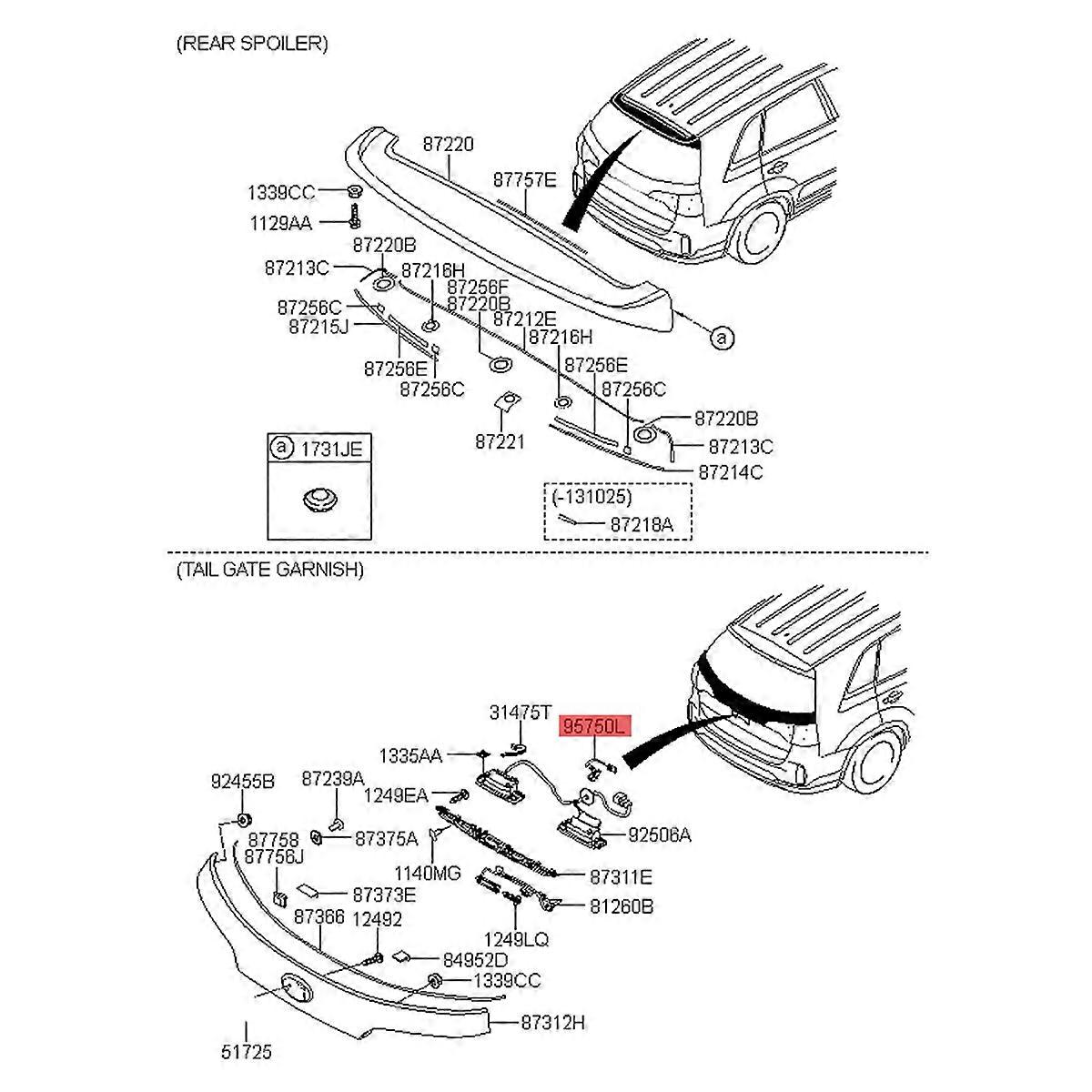 Car Backup Rear View Camera Assembly 95760-2P510 for Sorento 2012-2014 Assist Parking Camera 957602P