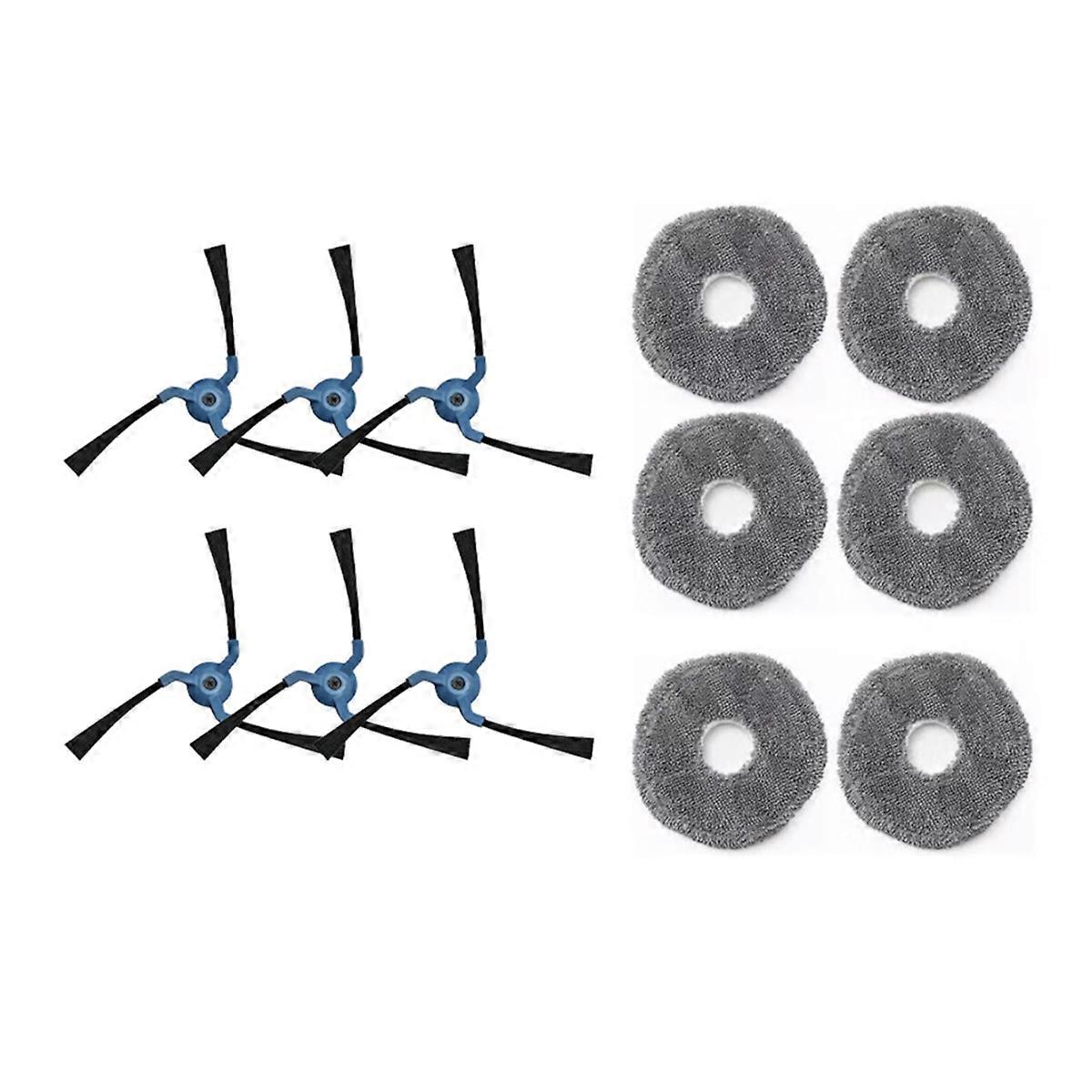 12PCS Replaceable Spare Parts for X9 Pro Robot Vacuum Cleaner Accessories Washable Mop Cloth Side Br