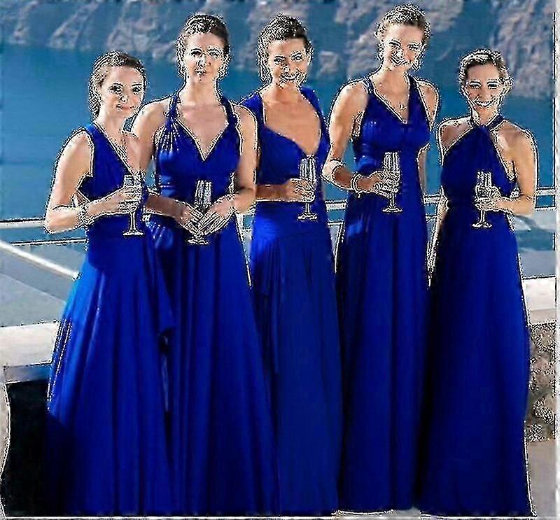 Multi-way Wrap Maxi Pour - Femmes Soirée Demoiselle d'honneur Vêtements Formaux L Saphir