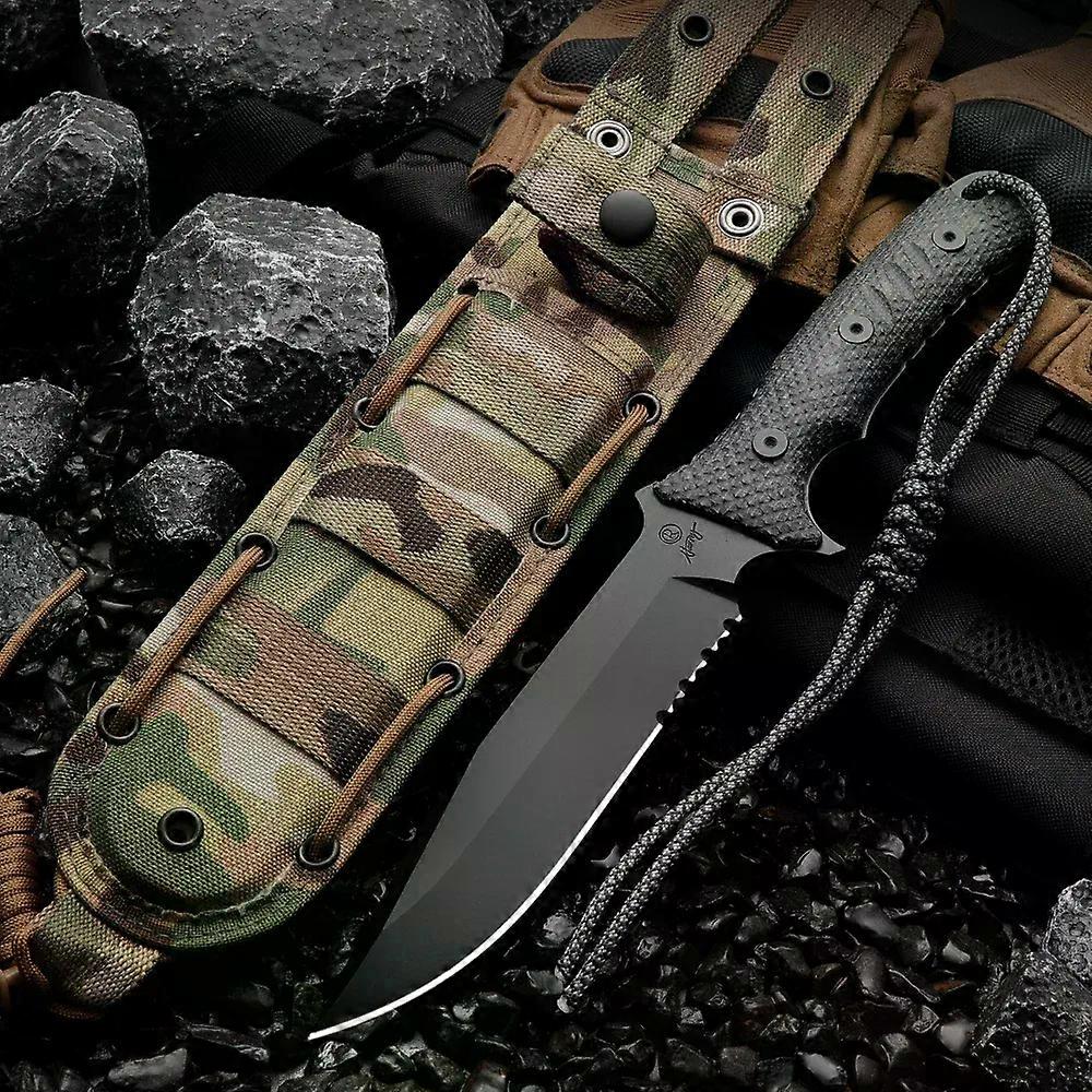 High quality multifunctional fixed blade - outdoor camping, rescue, and emergency survival , men's gift