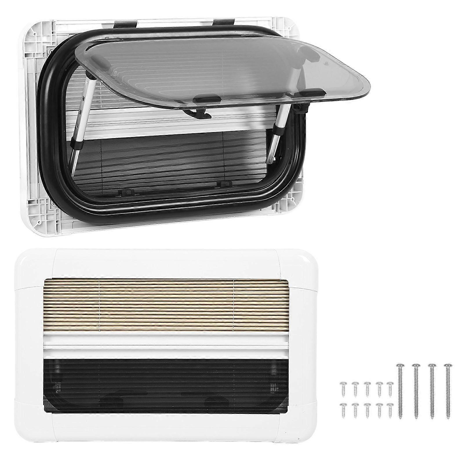 Motorhome Window with Sun Shade 500mm 300mm UV Protection Anti Insect Push Button for Motorhomes Trailers Vans