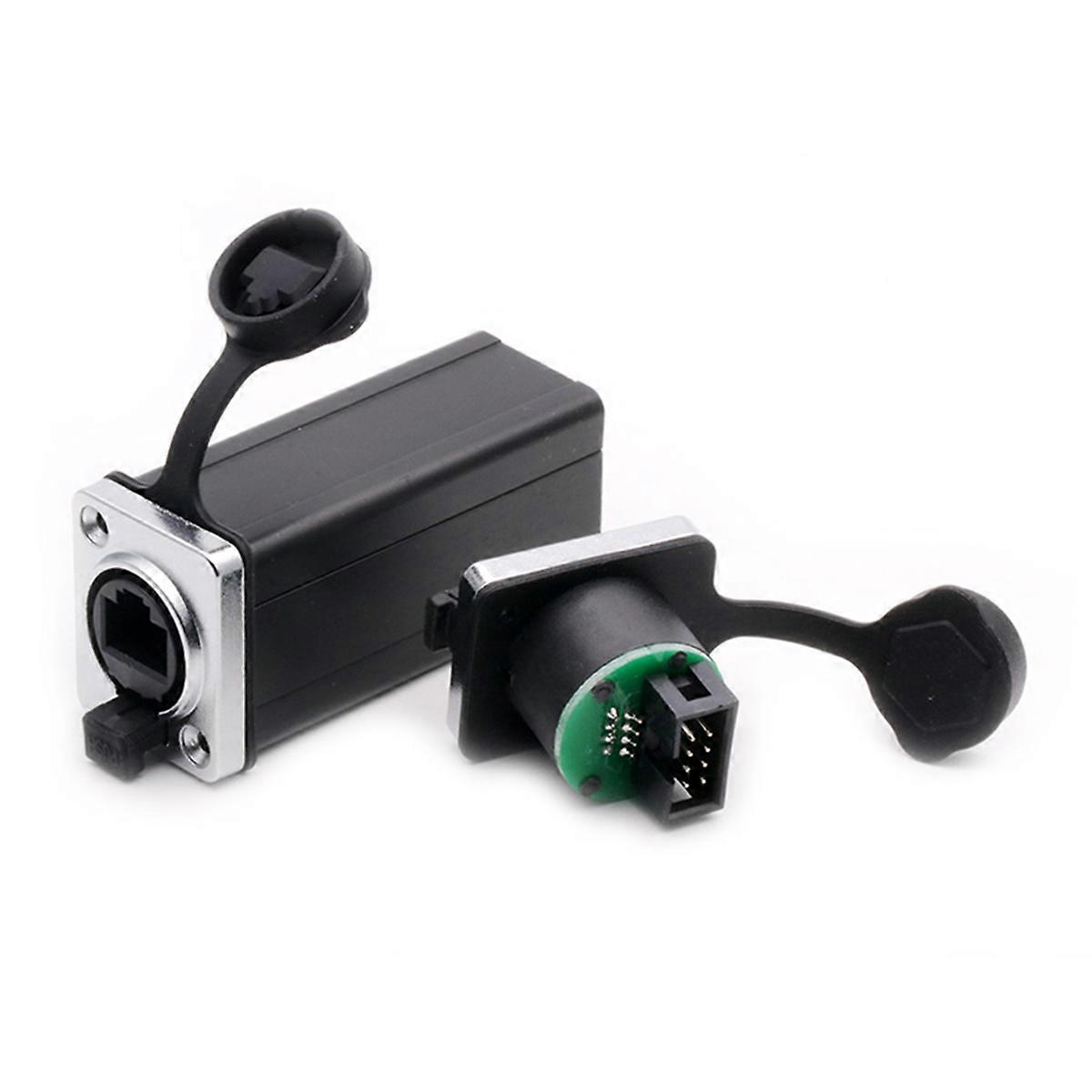 RJ45 8P8C Ethernet Connector Panel Mount Sockets Adapter(C)