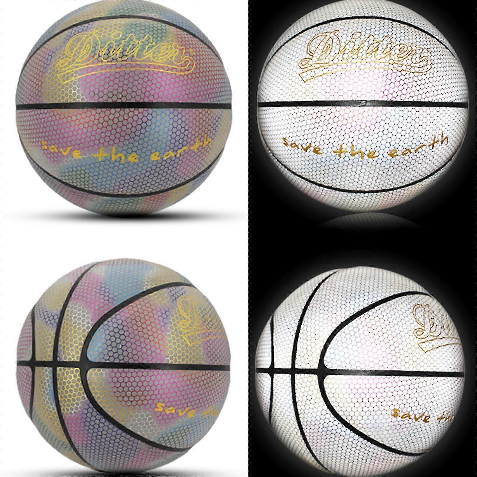 新しいホログラフィック輝く反射バスケットボールは自分撮りパーティープロップを撮ります