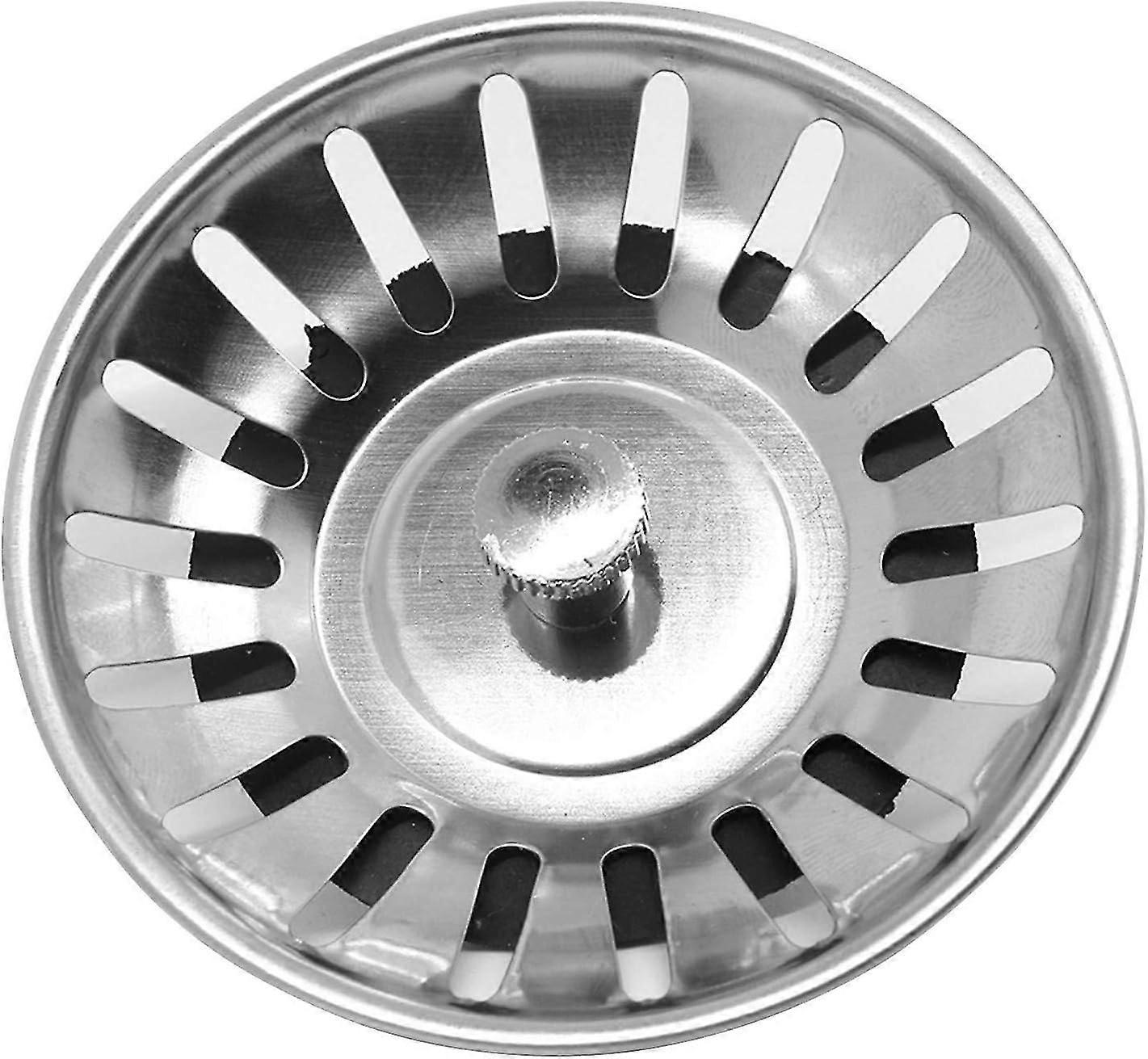 Spülensieb, Küchenspülenstopfen Edelstahl-Spüllochfilter verhindern Verstopfung Lochdurchmesser 77mm