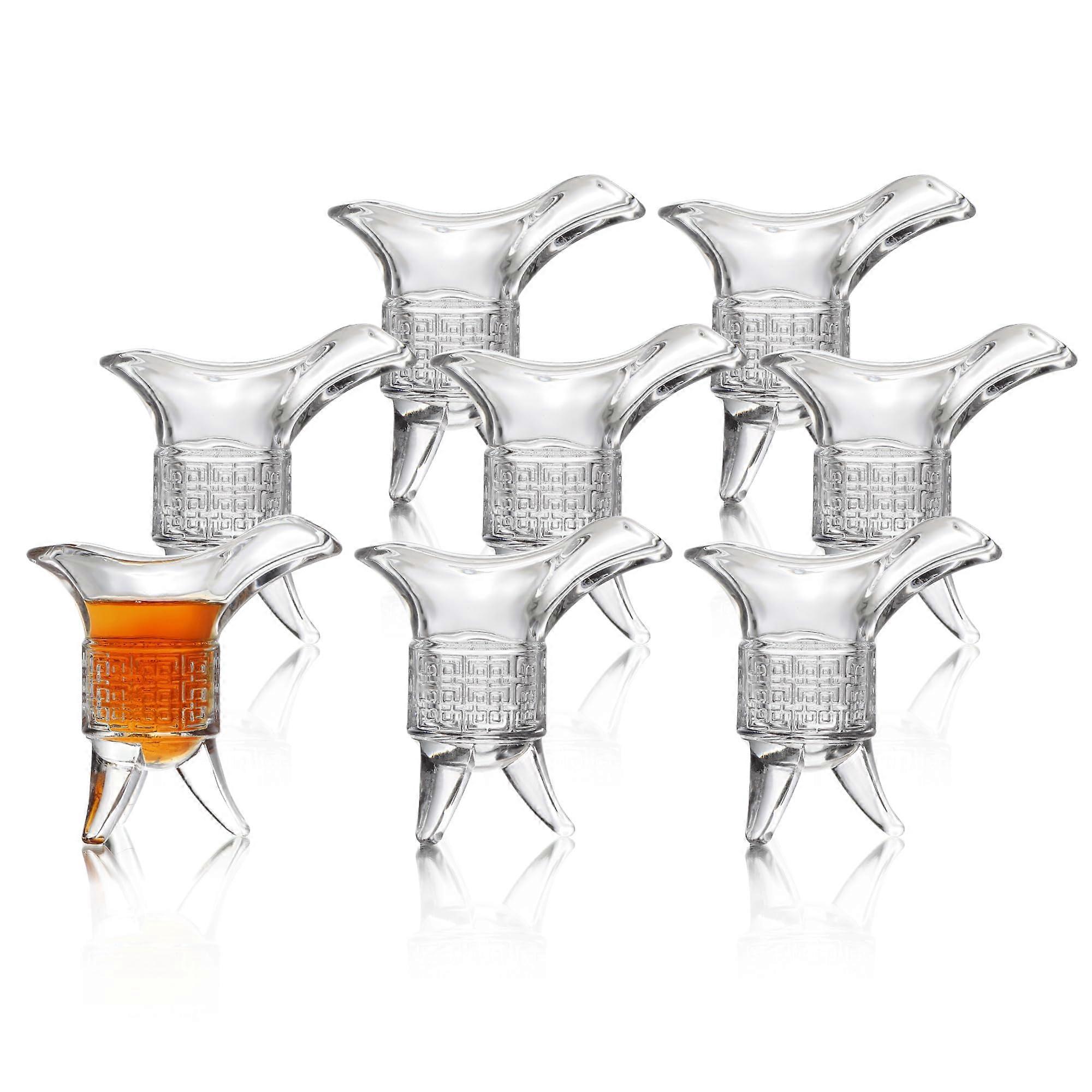 8 Set Retro Emperor Style Shot Glasses for Parties and Bars