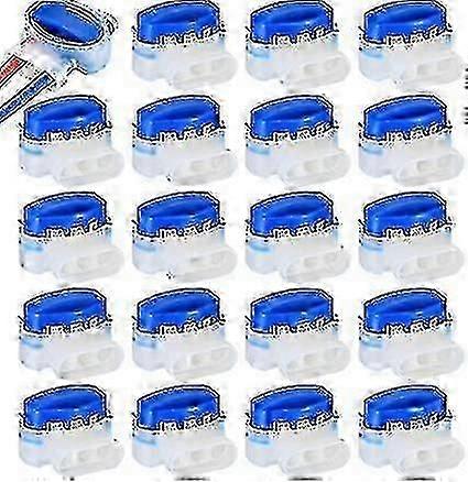 20 db-os kábelcsatlakozók robotfűnyíróhoz, vízálló kábelbilincsekhez, kábelcsatlakozókhoz, csatlakozóbilincsek kerthez, kültéri fűnyíró robot