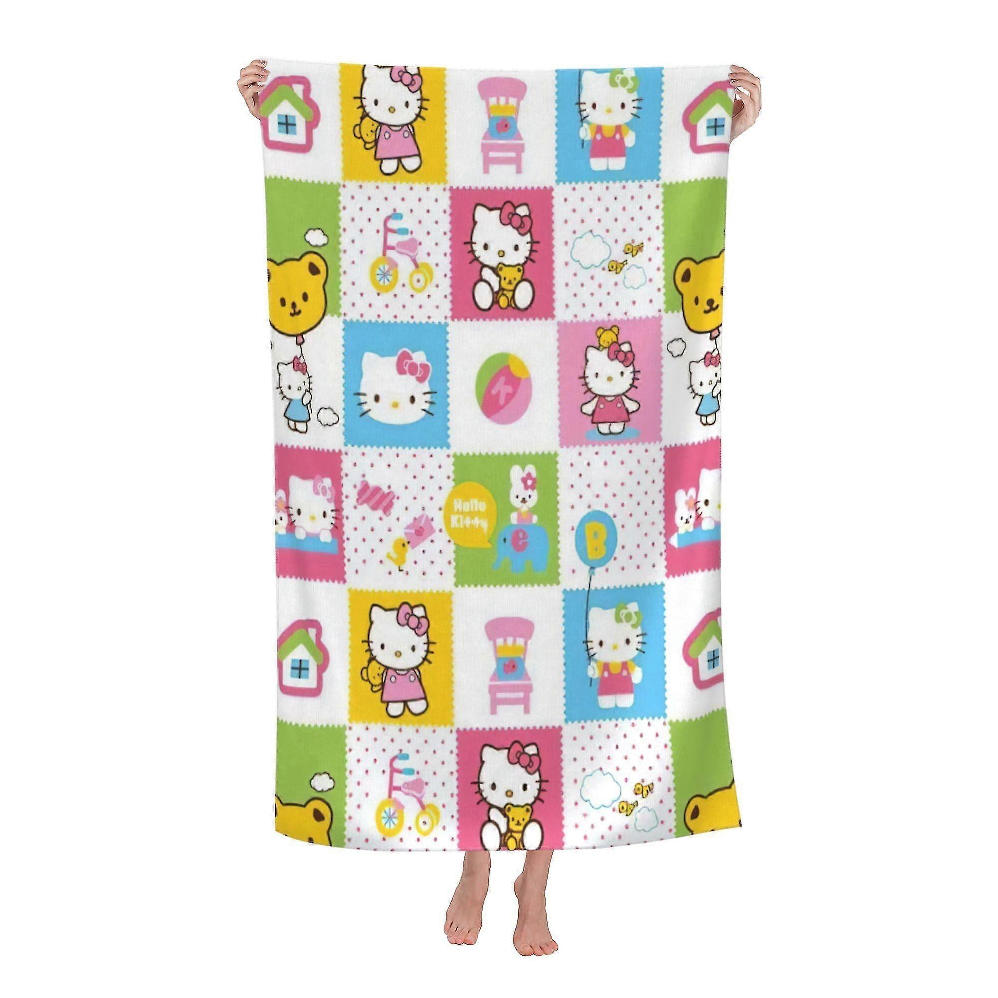 Hello Kitty Beach Towel, Large Microfiber Bath Towel #wfzj