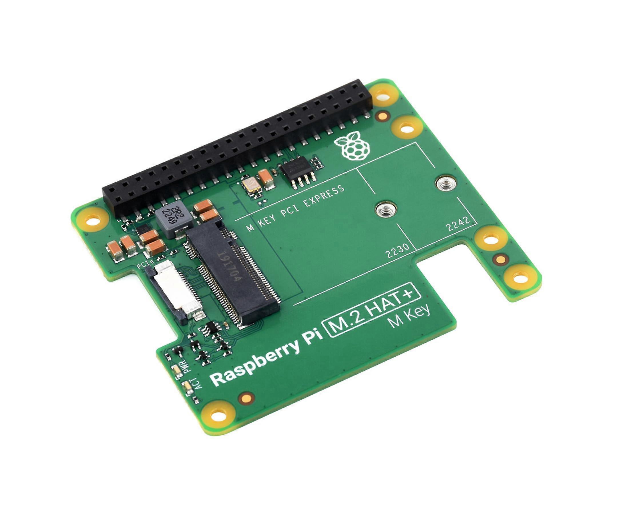 Official Pi PCIe to M.2 HAT for Raspberry Pi 5, Supports NVMe 2230/2242 M.2 SSDs for High-Speed Data Transfer
