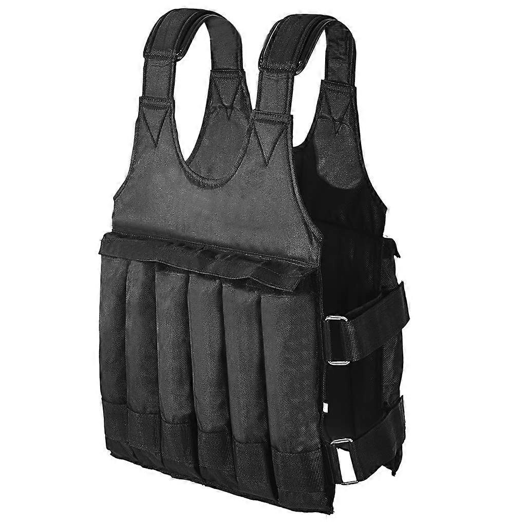 Gilet lesté réglable jusqu’à 110LB avec 12 sacs Gilet de poids d’entraînement pour homme femme