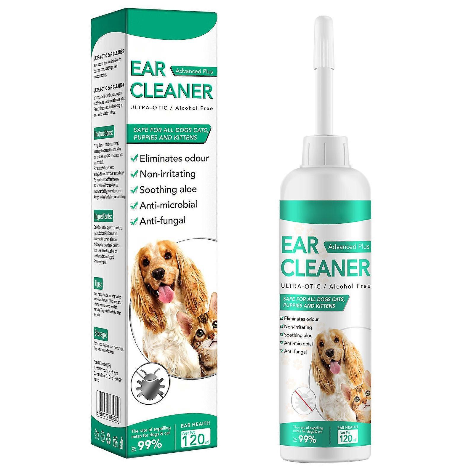 Ear Cleaner for Pet Effective Ear Cleansing Drop Eliminates Odour Ear Cleanser Ear-Scratching Prevent Ear Drop 60/120ml